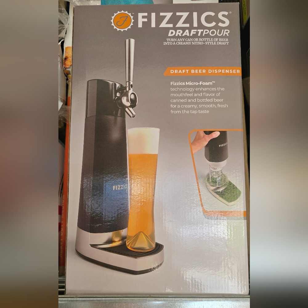 Fizzics Beer Dispenser with Glass